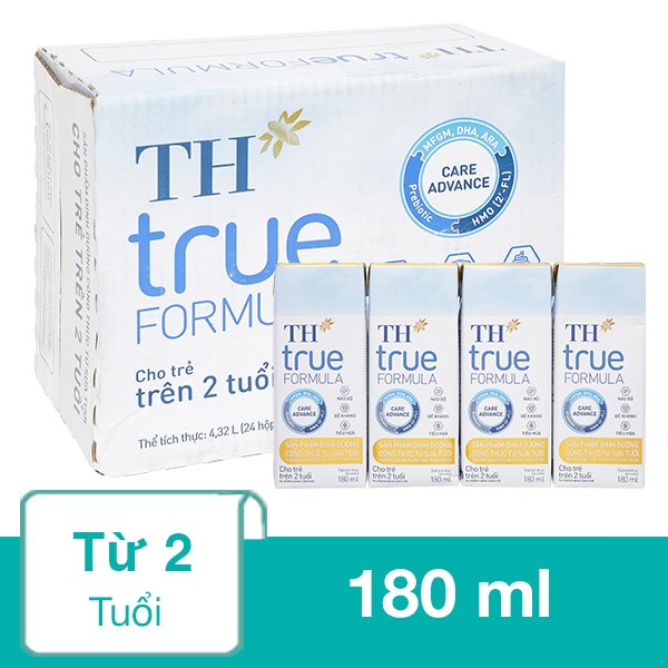 Thùng 24 Hộp Sữa Pha Sẵn Th True Formula 180 Ml (Từ 2 Tuổi)