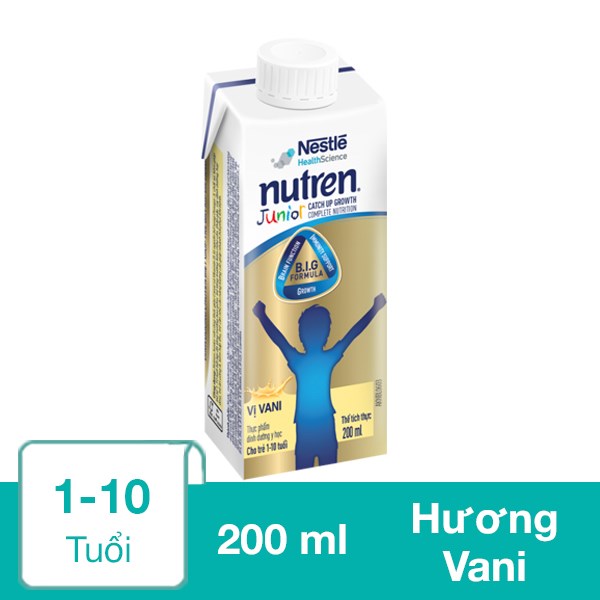 Sữa Pha Sẵn Nutren Junior Hương Vani 200 Ml (1 - 10 Tuổi)