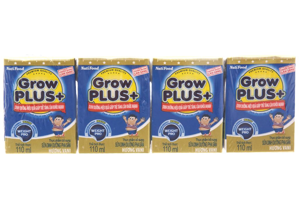 Lốc 4 hộp sữa pha sẵn Nutifood GrowPLUS+ 110 ml cho trẻ biếng ăn (từ 1 tuổi) 3