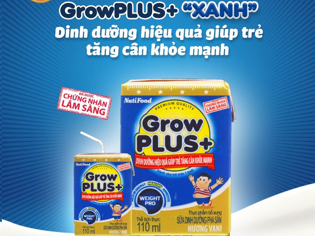 Lốc 4 hộp sữa pha sẵn Nutifood GrowPLUS+ 110 ml cho trẻ biếng ăn (từ 1 tuổi) 2