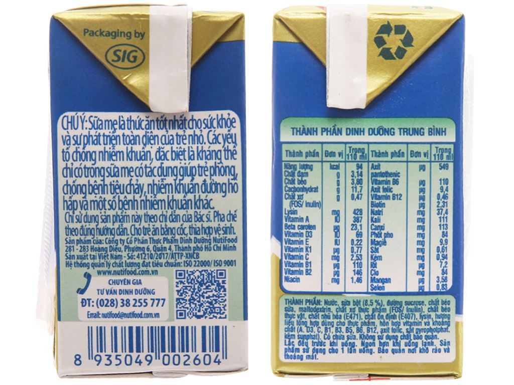 Lốc 4 hộp sữa pha sẵn Nutifood GrowPLUS+ 110 ml cho trẻ biếng ăn (từ 1 tuổi) 7