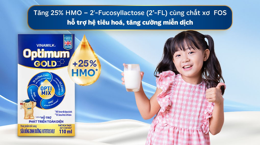 Lốc 4 hộp sữa pha sẵn Optimum Gold 110 ml (từ 1 tuổi)