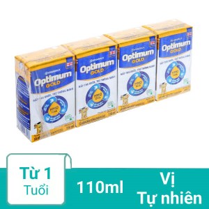 Lốc 4 hộp sữa uống dinh dưỡng Optimum Gold hộp 110ml