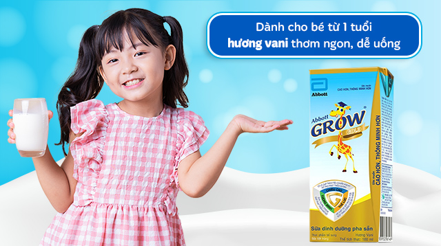 Sữa pha sẵn Abbott Grow Gold hương vani 180 ml - Hương vị & độ tuổi