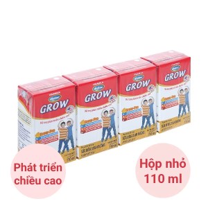 Lốc 4 hộp sữa uống dinh dưỡng Dielac Grow hộp 110ml