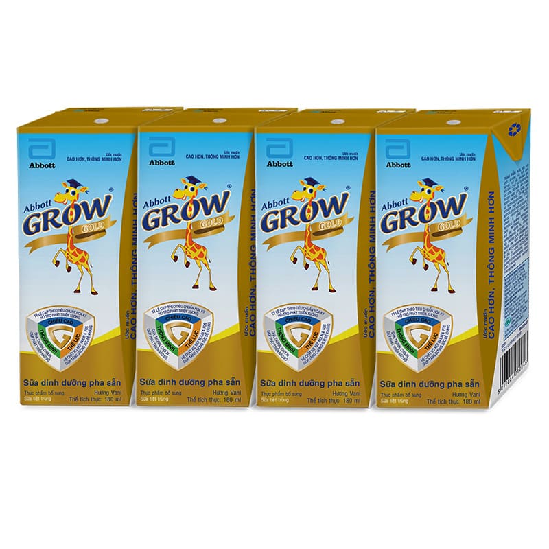 Combo 2 thùng 48 hộp sữa pha sẵn Abbott Grow Gold hương vani 180 ml (từ 1 tuổi) - Giao bao bì ngẫu nhiên 40