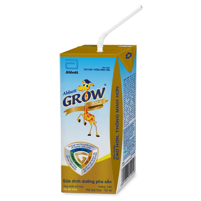 Combo 2 thùng 48 hộp sữa pha sẵn Abbott Grow Gold hương vani 180 ml (từ 1 tuổi) - Giao bao bì ngẫu nhiên 41