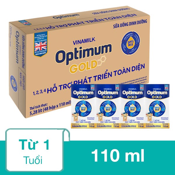 Thùng 48 Hộp Sữa Pha Sẵn Optimum Gold 110 Ml (Từ 1 Tuổi)