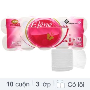 10 cuộn giấy vệ sinh Elène hồng 3 lớp
