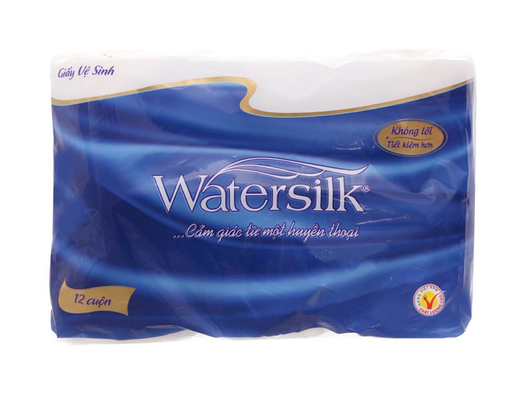 12 cuộn giấy vệ sinh không lõi Watersilk 2 lớp 1