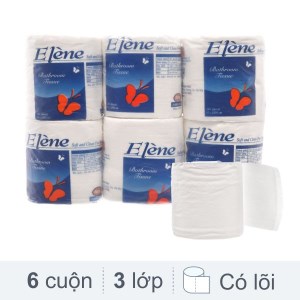 6 cuộn giấy vệ sinh Elène 3 lớp