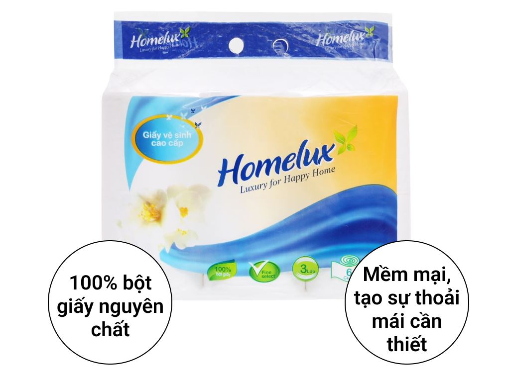 6 cuộn giấy vệ sinh không lõi Homelux 3 lớp 2