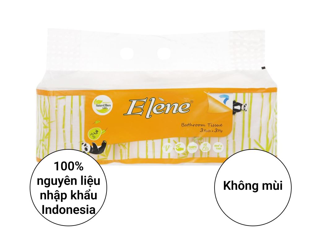 3 cuộn giấy vệ sinh Elène 3 lớp 2