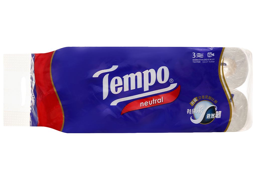 10 cuộn giấy vệ sinh Tempo không mùi 3 lớp 1