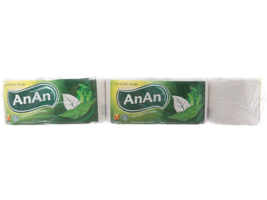 10 cuộn giấy vệ sinh An An 2 lớp (9cm x 10.5cm) 1
