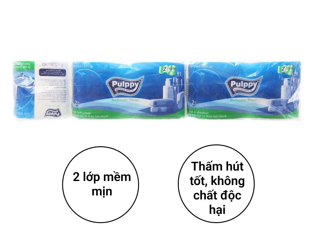 10 cuộn giấy vệ sinh Pulppy 2 lớp 2