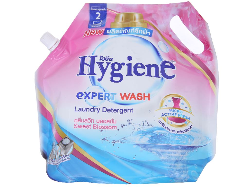 Nước giặt xả Hygiene hồng hương hoa nhẹ nhàng túi 1.8 lít 1