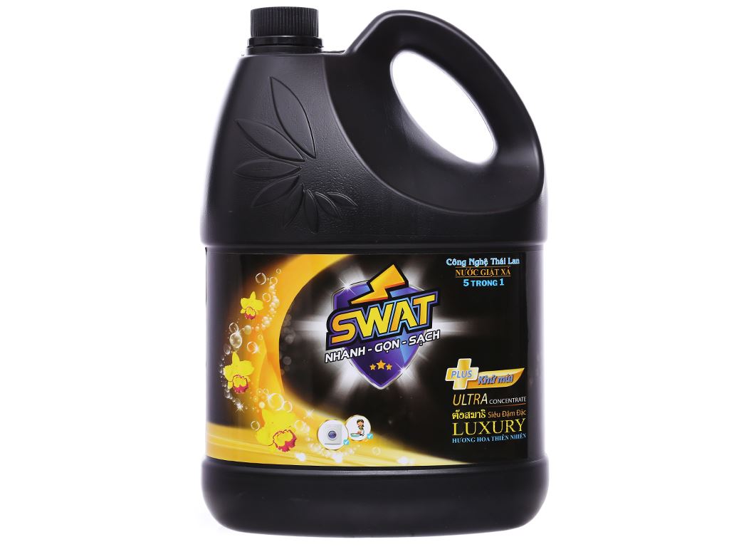 Nước giặt xả Swat luxury hương hoa thiên nhiên can 3.8kg 2