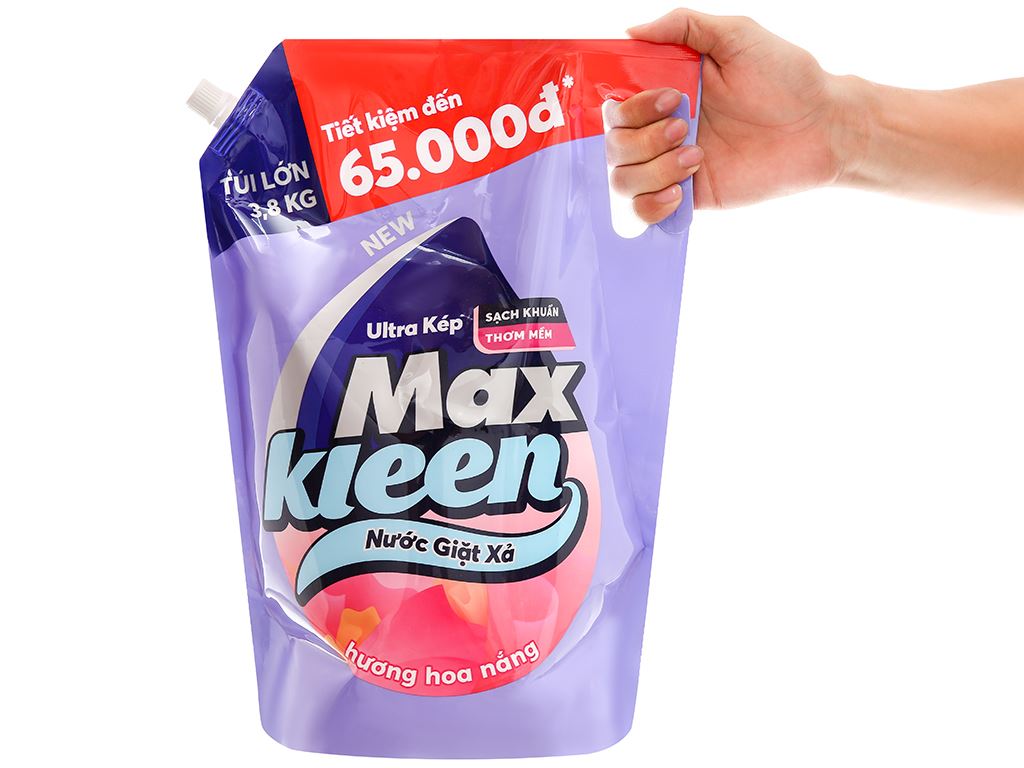 Nước giặt xả MaxKleen hương hoa nắng túi 3.69 lít 5