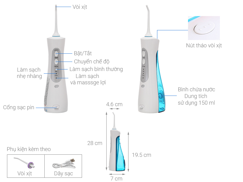 Máy tăm nước Rio DCIR2