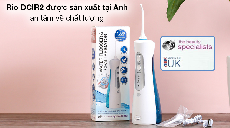 Máy tăm nước Rio DCIR2 - Rio DCIR2, sản phẩm chất lượng đến từ nhãn hiệu Rio beauty - Anh, nhập khẩu từ Anh