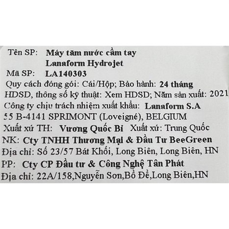 Máy tăm nước cầm tay Lanaform Hydrojet LA140303