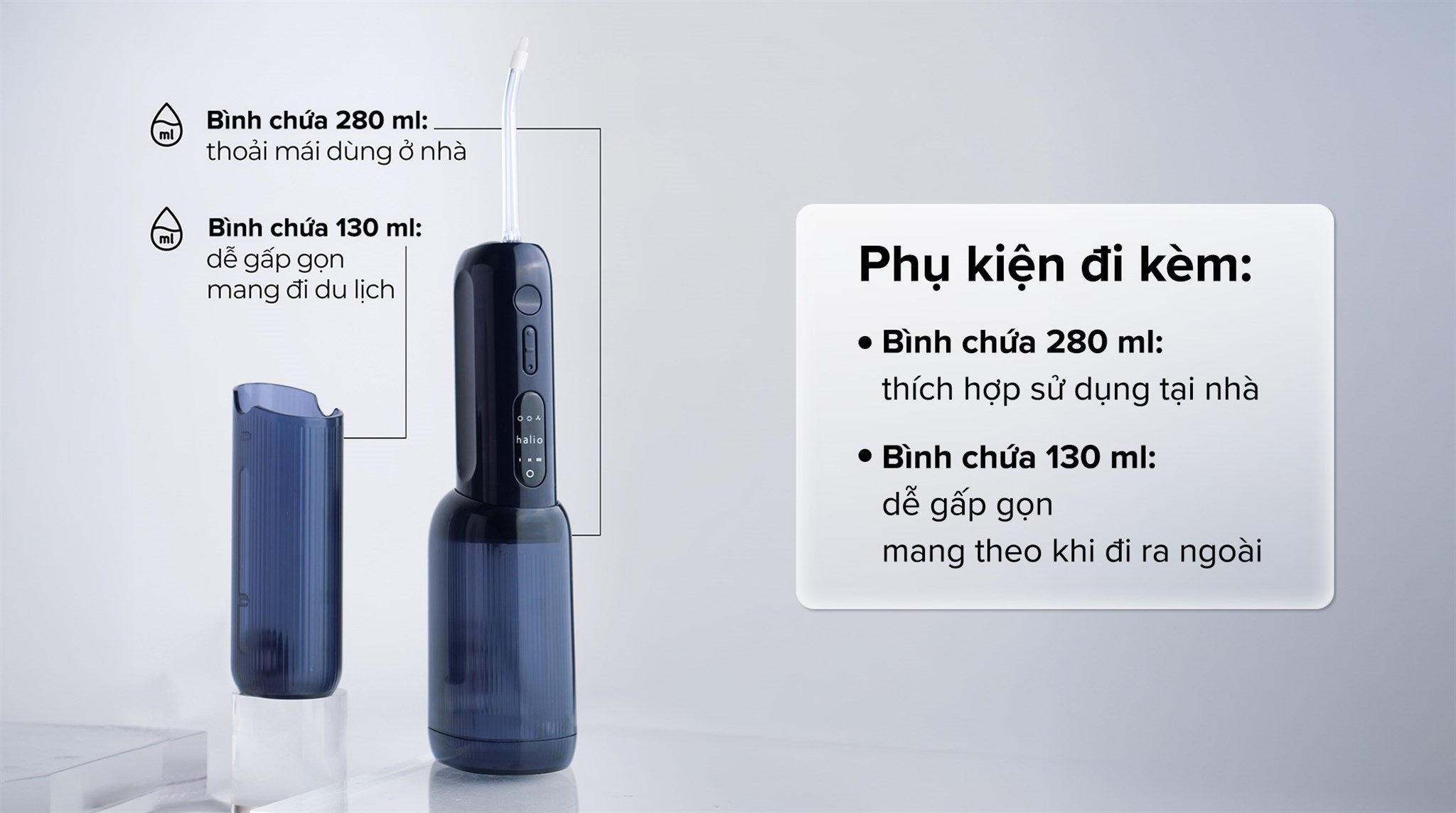 Máy tăm nước Halio UltraClean Express Hydro Floss Ocean Blue