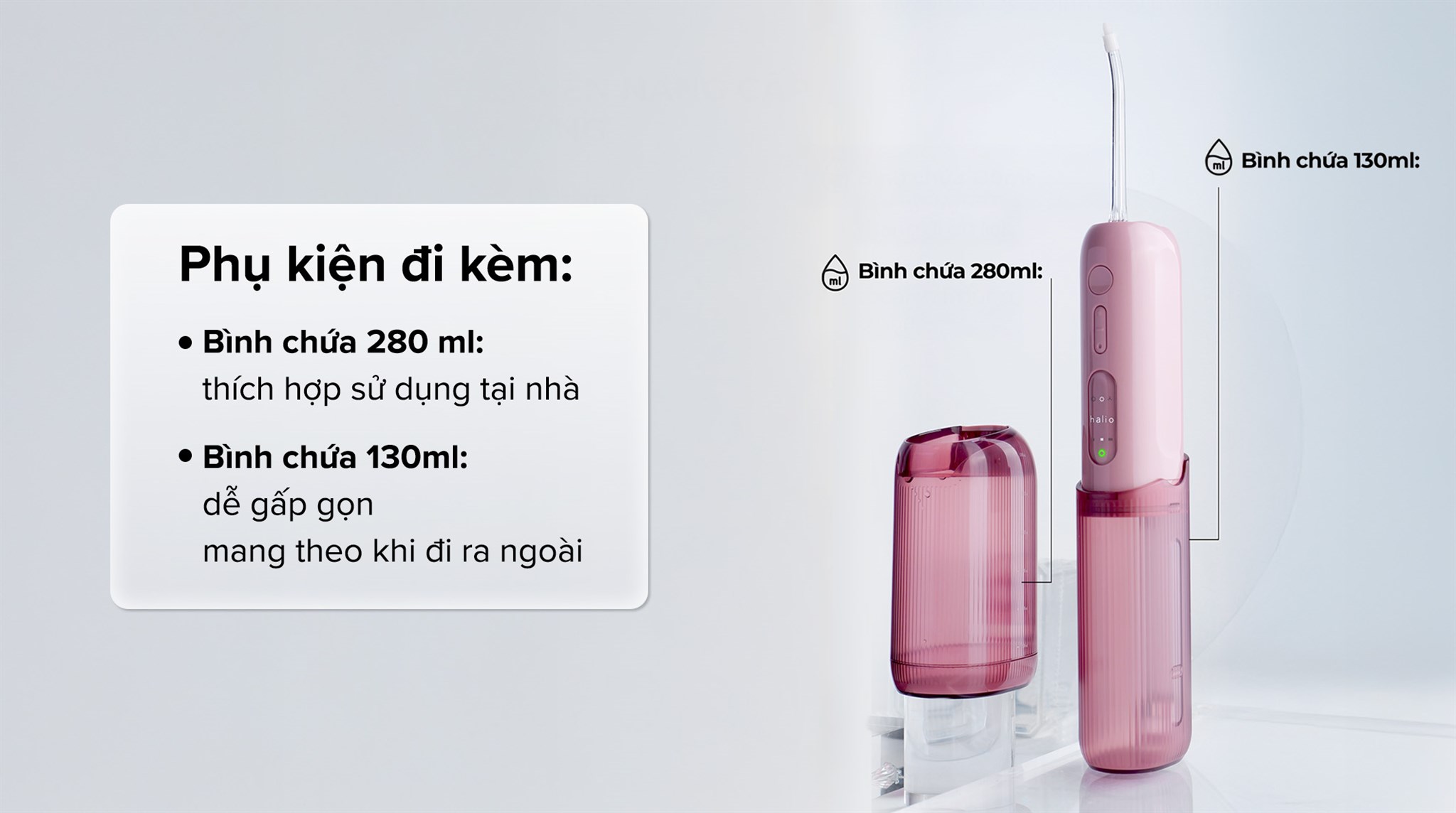 Máy tăm nước Halio UltraClean Express Hydro Floss Ocean Blue