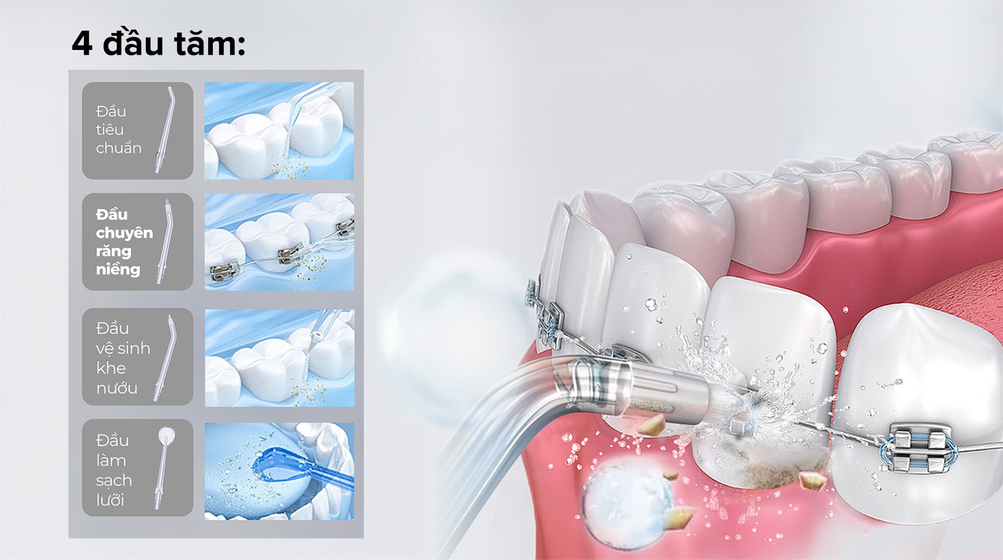 Máy tăm nước Halio UltraClean Express Hydro Floss Ocean Blue