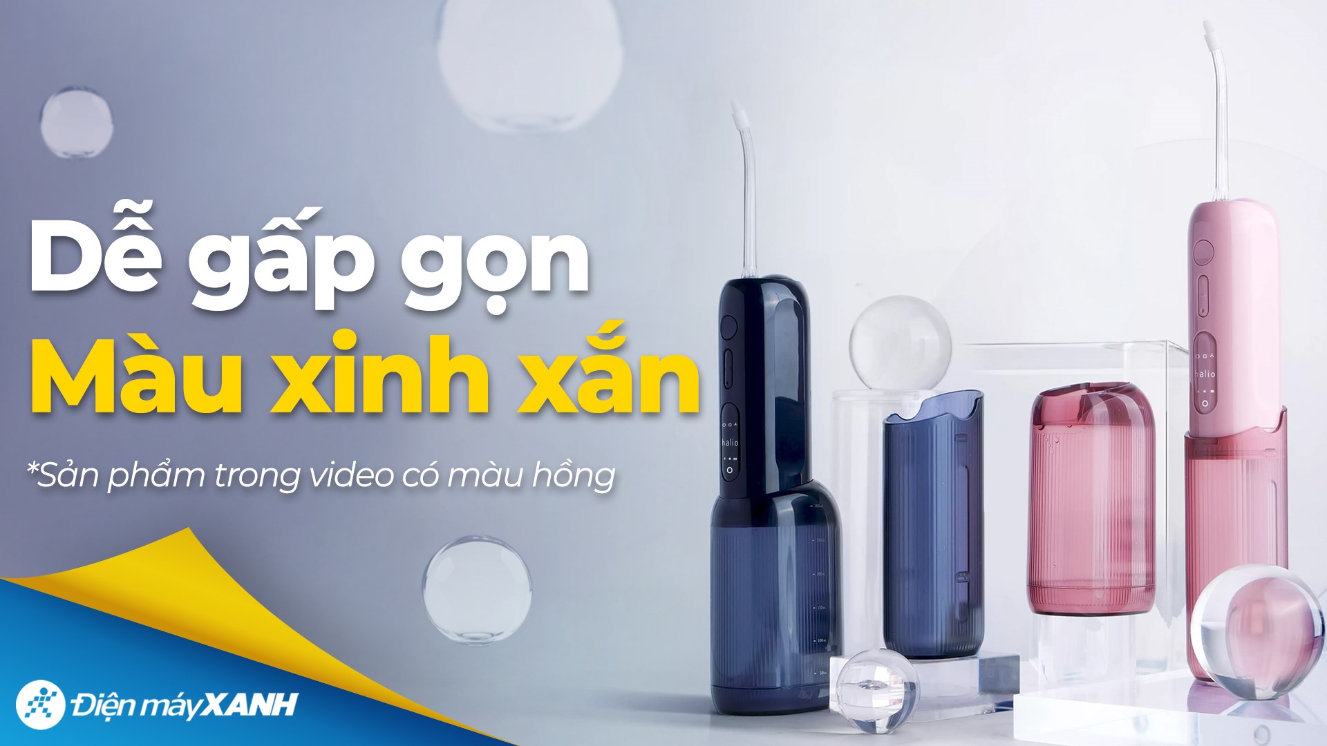 Máy tăm nước Halio UltraClean Express Hydro Floss Muted Rose