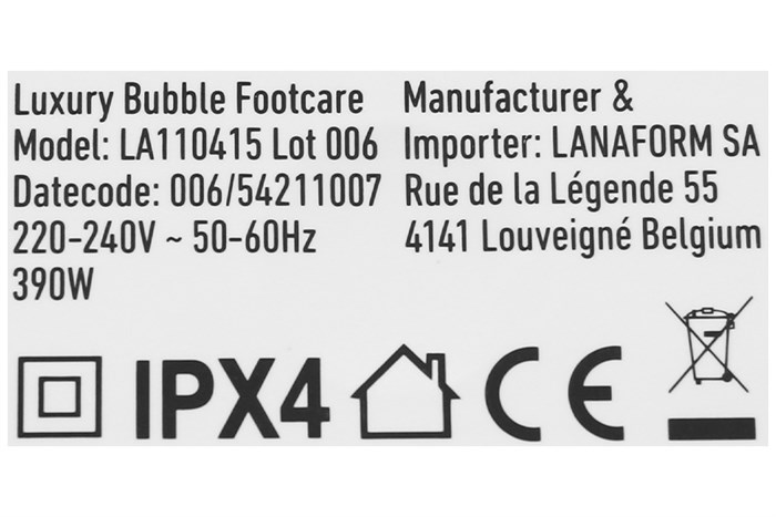 Bồn ngâm massage chân Lanaform LA110415 Màu Trắng - Xanh