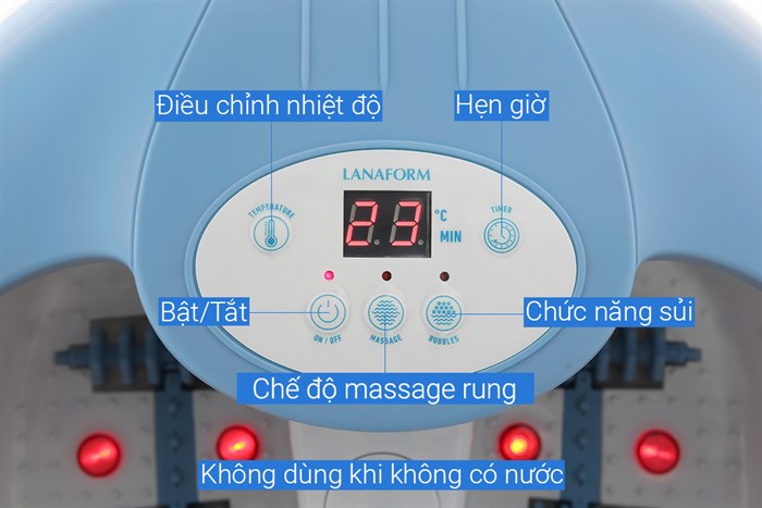 Bồn ngâm massage chân Lanaform LA110415 Màu Trắng - Xanh