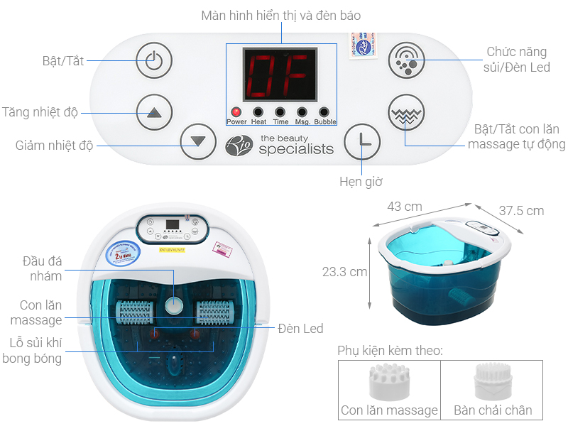 Bồn ngâm massage chân Rio FTBH7