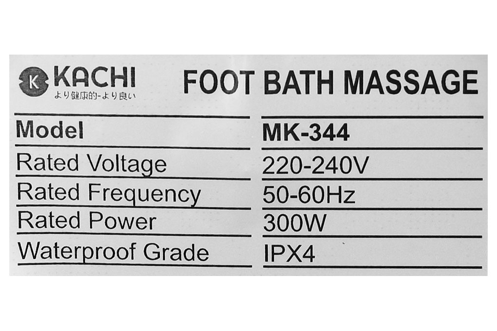 Bồn ngâm massage chân Kachi MK344 Màu Trắng - Xám