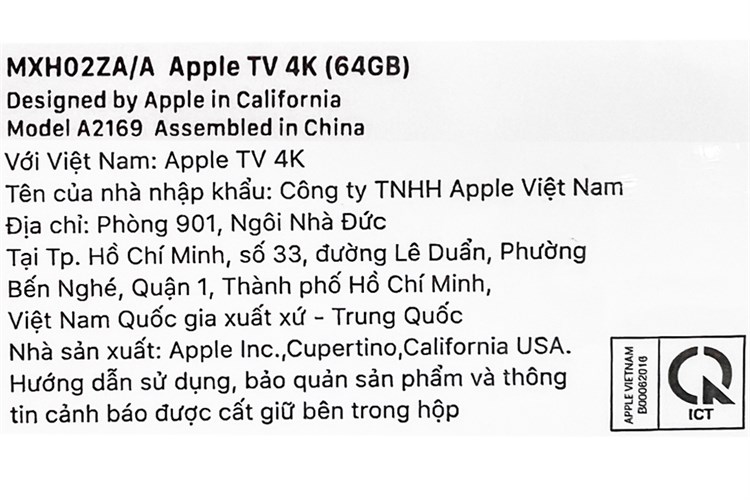 Apple TV 4K 64GB Màu Đen