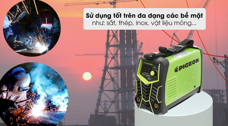 Hàn tốt trên đa dạng vật liệu - Máy hàn điện tử que Pigeon Zx7-220Az Mma-140 Hàn tốt trên đa dạng vật liệu - Máy hàn điện tử que Pigeon Zx7-220Az Mma-140