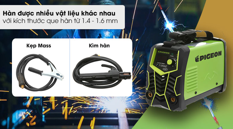 Máy hàn điện tử que Pigeon ZX7-250AZ MMA -160 6500W - Que hàn