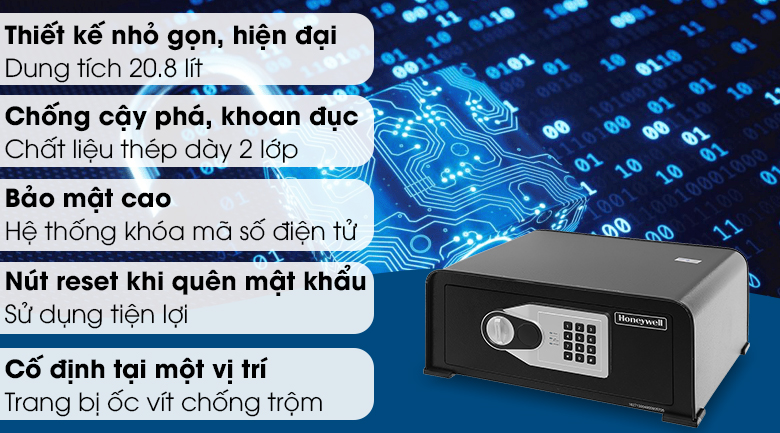 Két sắt cá nhân 20.8 lít Honeywell điện tử 5705