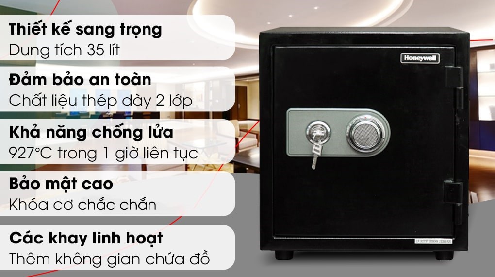 Két sắt 35 lít Honeywell khoá cơ 2105