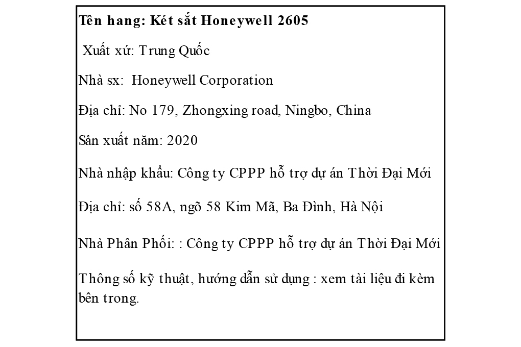 Két sắt 25,4 lít Honeywell khoá điện tử 2605 Màu Đen