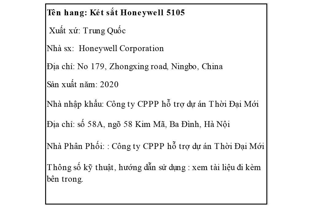 Két sắt 32,2 lít Honeywell khoá điện tử 5105 Màu Đen