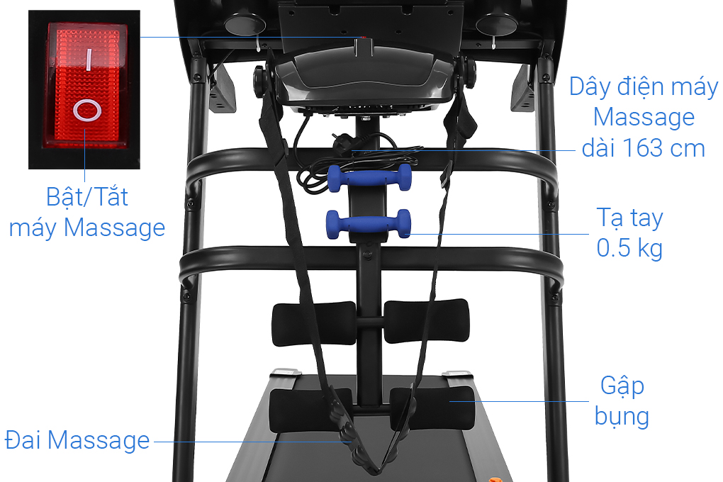 Máy chạy bộ thể dục Airbike Sports T500 Plus - 11