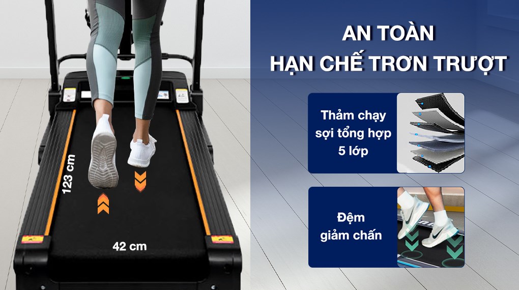 Thảm chạy máy chạy bộ Airbike Sport T800