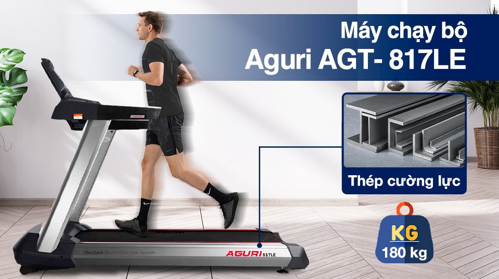 Máy Chạy Bộ Aguri AGT- 817LE chính hãng 100% chính hãng, giá rẻ