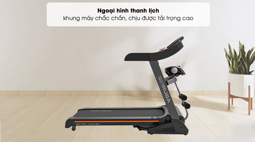 Máy Chạy Bộ Aguri AGT-105L có ngoại hình thanh lịch - khung máy chắc chắn