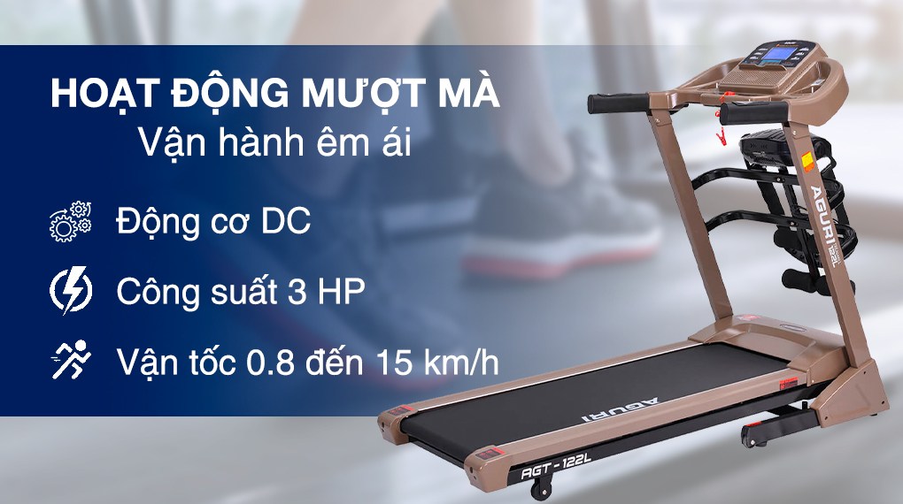 Máy chạy bộ động cơ DC Aguri AGT-122L