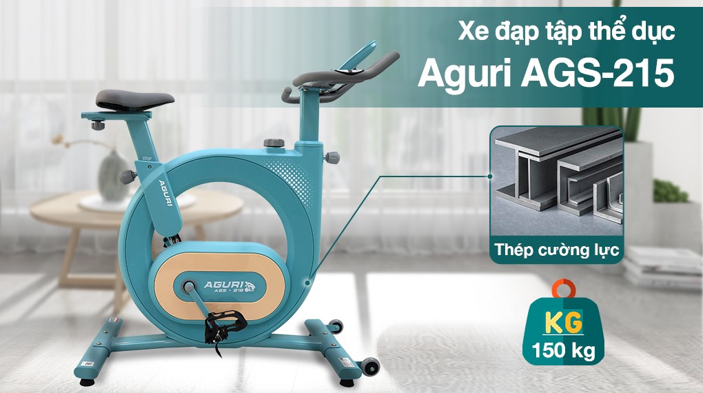 Xe Đạp Tập Thể Dục Aguri AGS-215 có mức giá từ 8 triệu đồng (cập nhật vào tháng 05/2023 và có thể thay đổi theo thời gian)