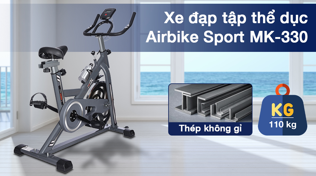 Thiết kế của xe đạp tập thể dục Airbike Sport MK-330