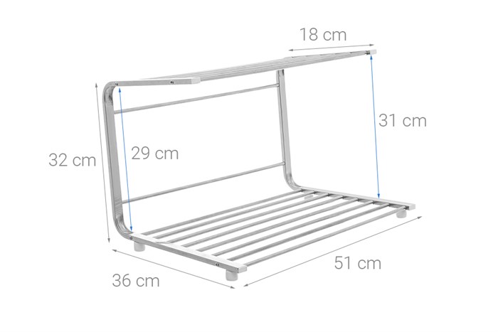 Kệ lò vi sóng inox Prota PT-958