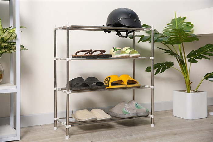 Kệ giày dép inox 4 tầng Prota PT-950 Màu Inox